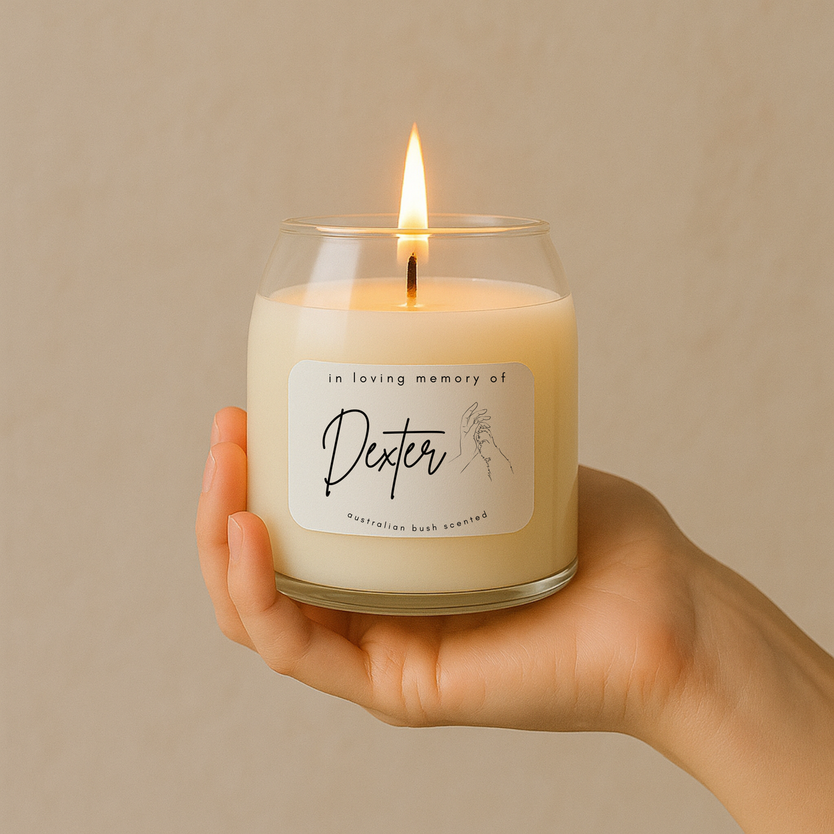 Dog Memorial Candle