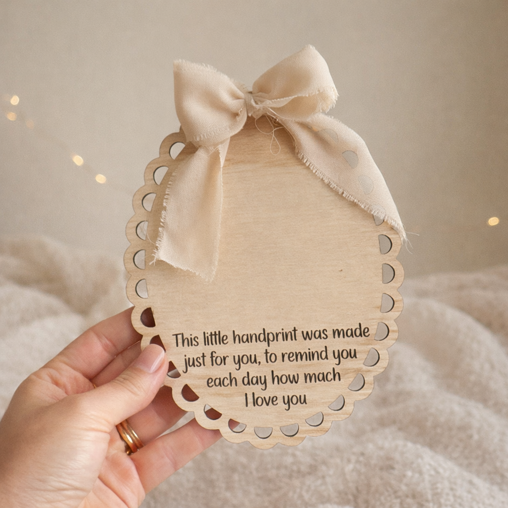 Personalised Handprint Plaque – A Keepsake for Mum