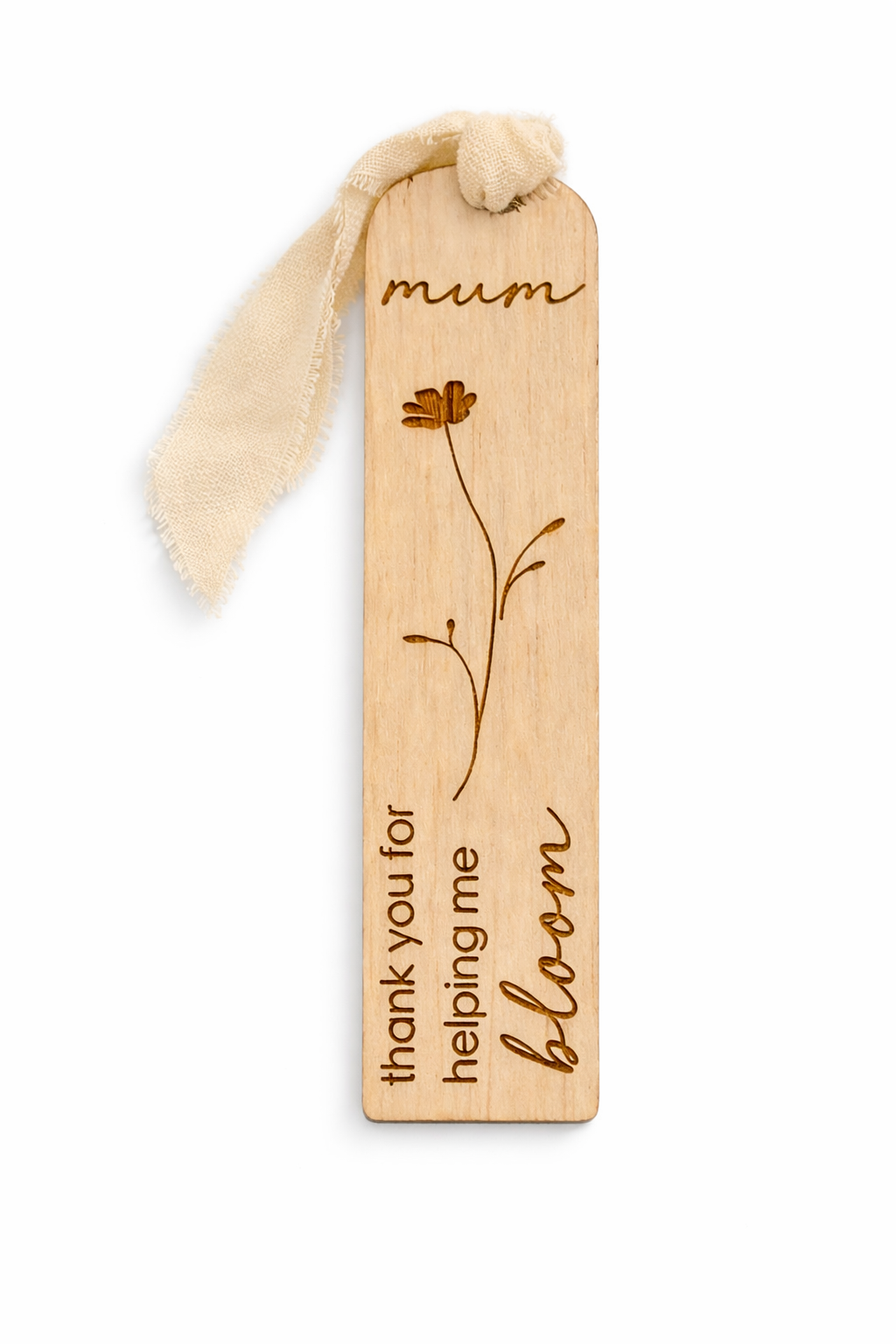 Personalised Mothers Day Wooden Bookmark