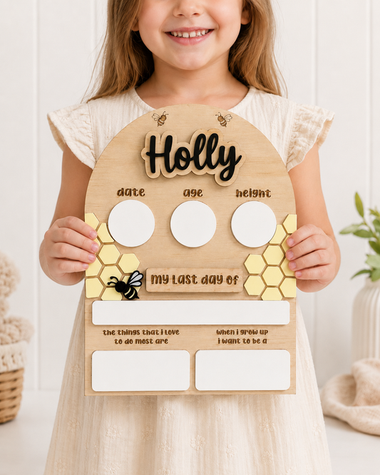 Honeycomb First and Last Day Board
