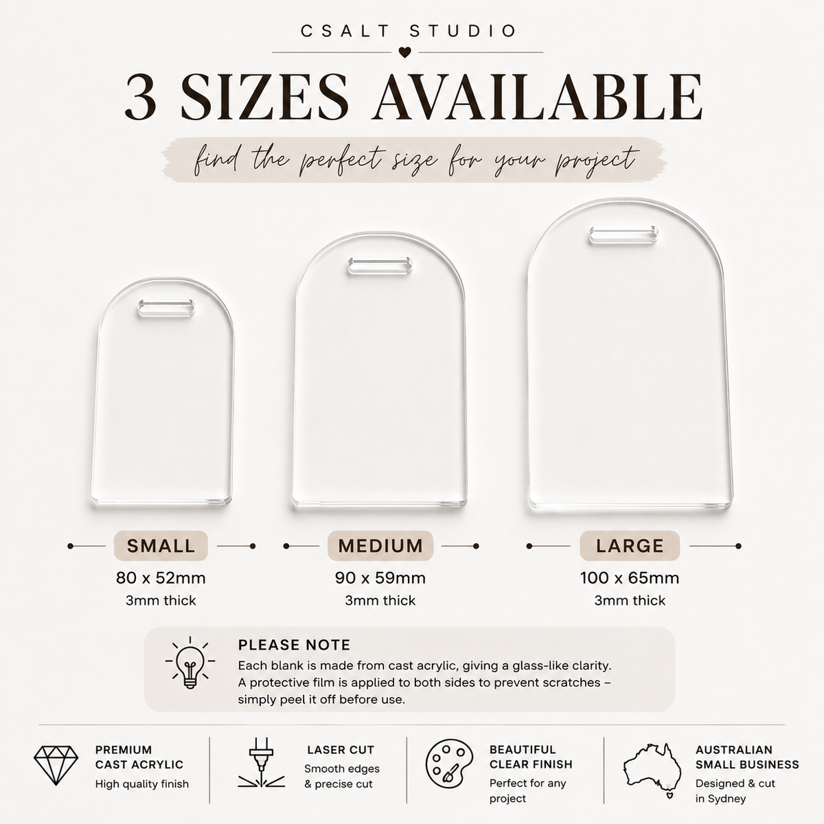 Acrylic Luggage Tag Blanks