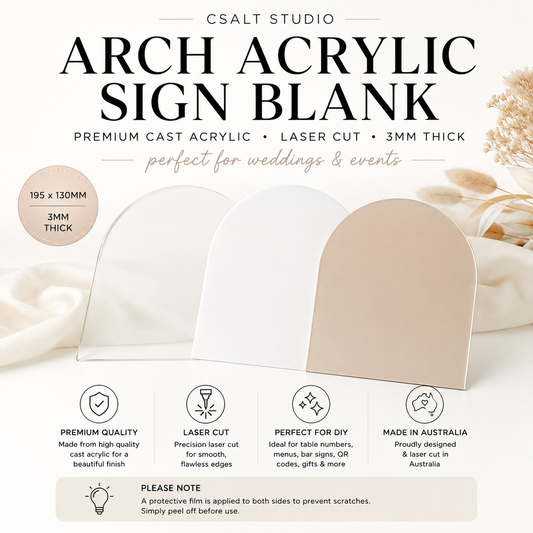 Acrylic Arch Sign Blanks