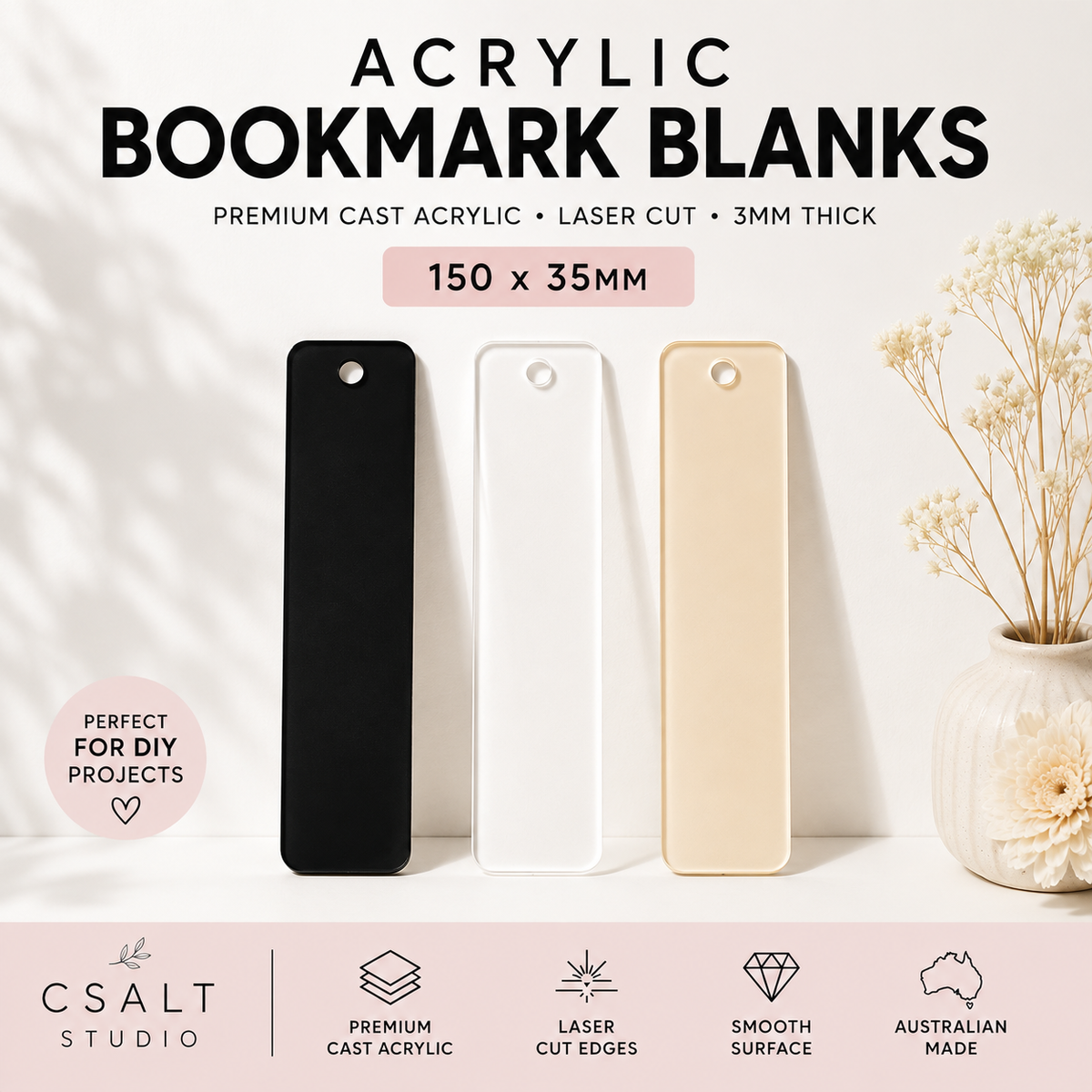 Acrylic Bookmark Blanks