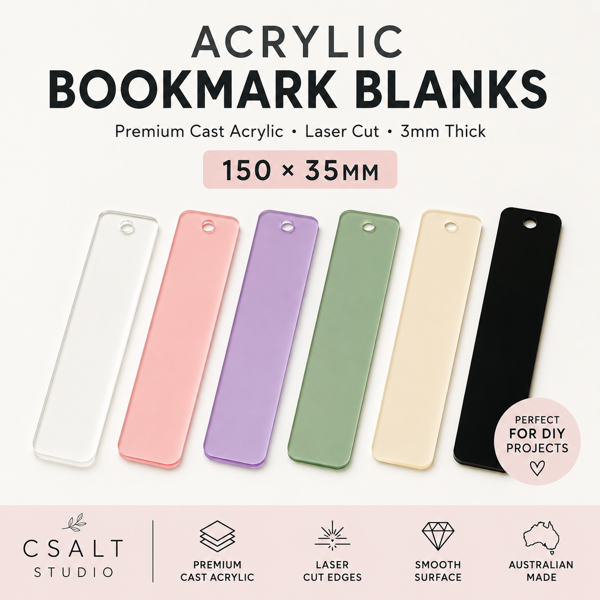 Acrylic Bookmark Blanks