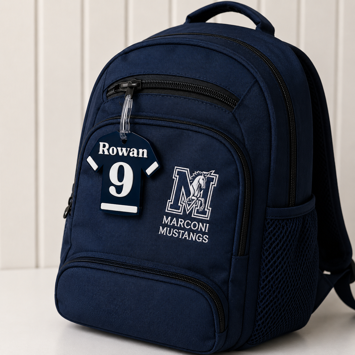 Personalised Sports Jersey Bag Tag