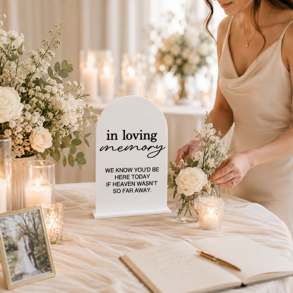 In Loving Memory Wedding Sign with Stand