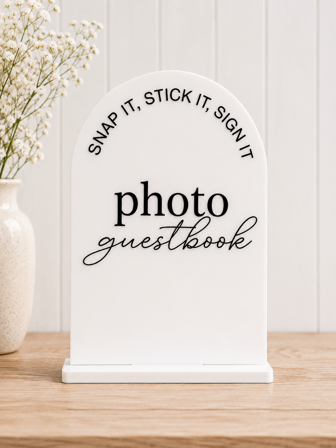 Wedding Photo Guestbook Sign with Stand