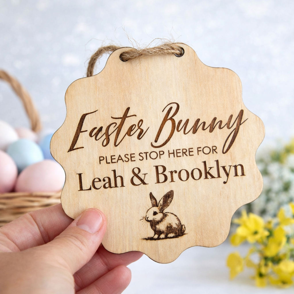 Personalised Easter Bunny Door Sign