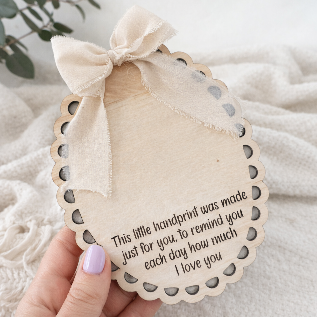 Personalised Handprint Plaque – A Keepsake for Mum