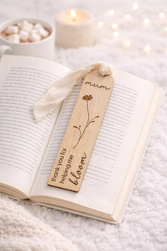 Personalised Mothers Day Wooden Bookmark