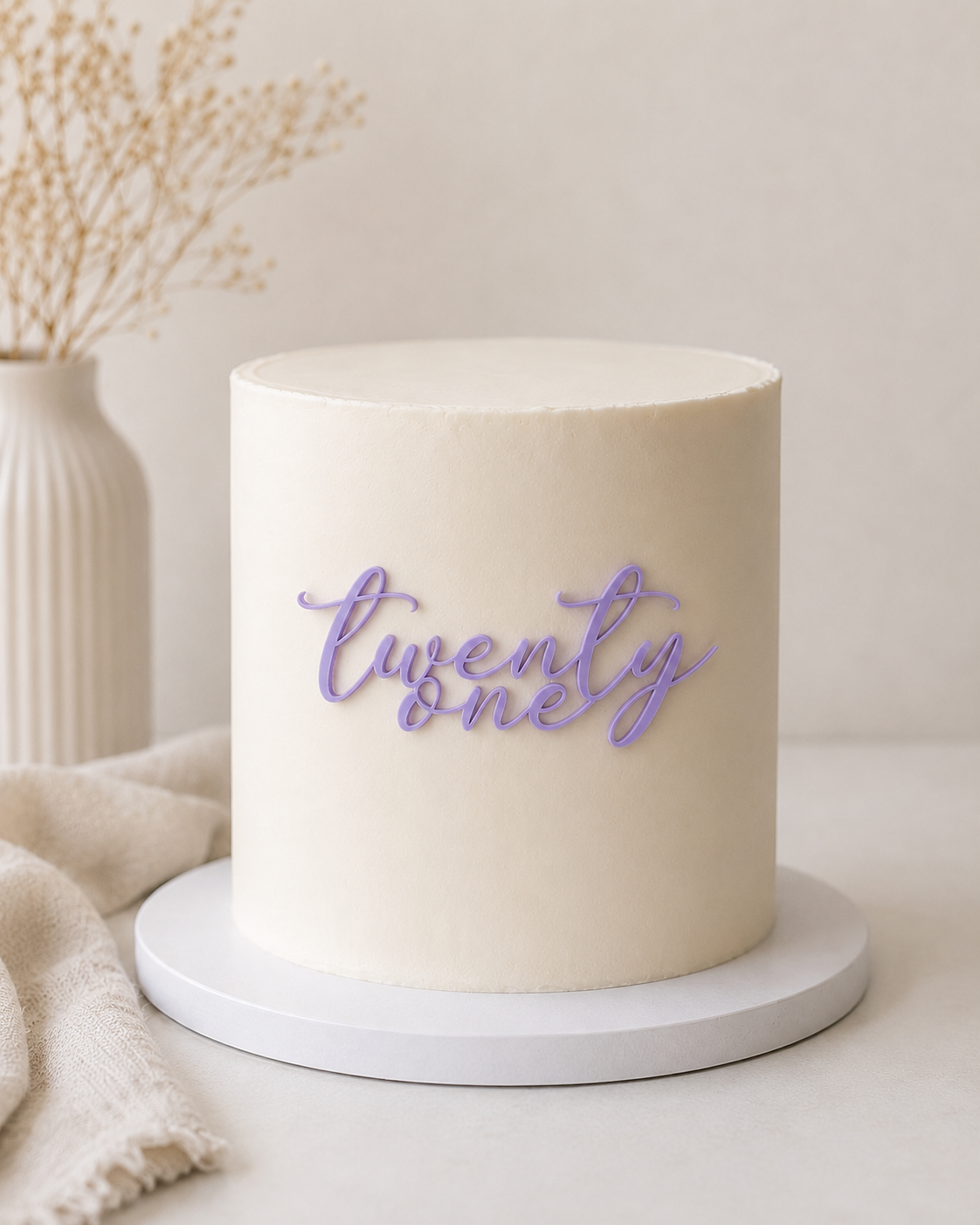 Acrylic Birthday Cake Charm