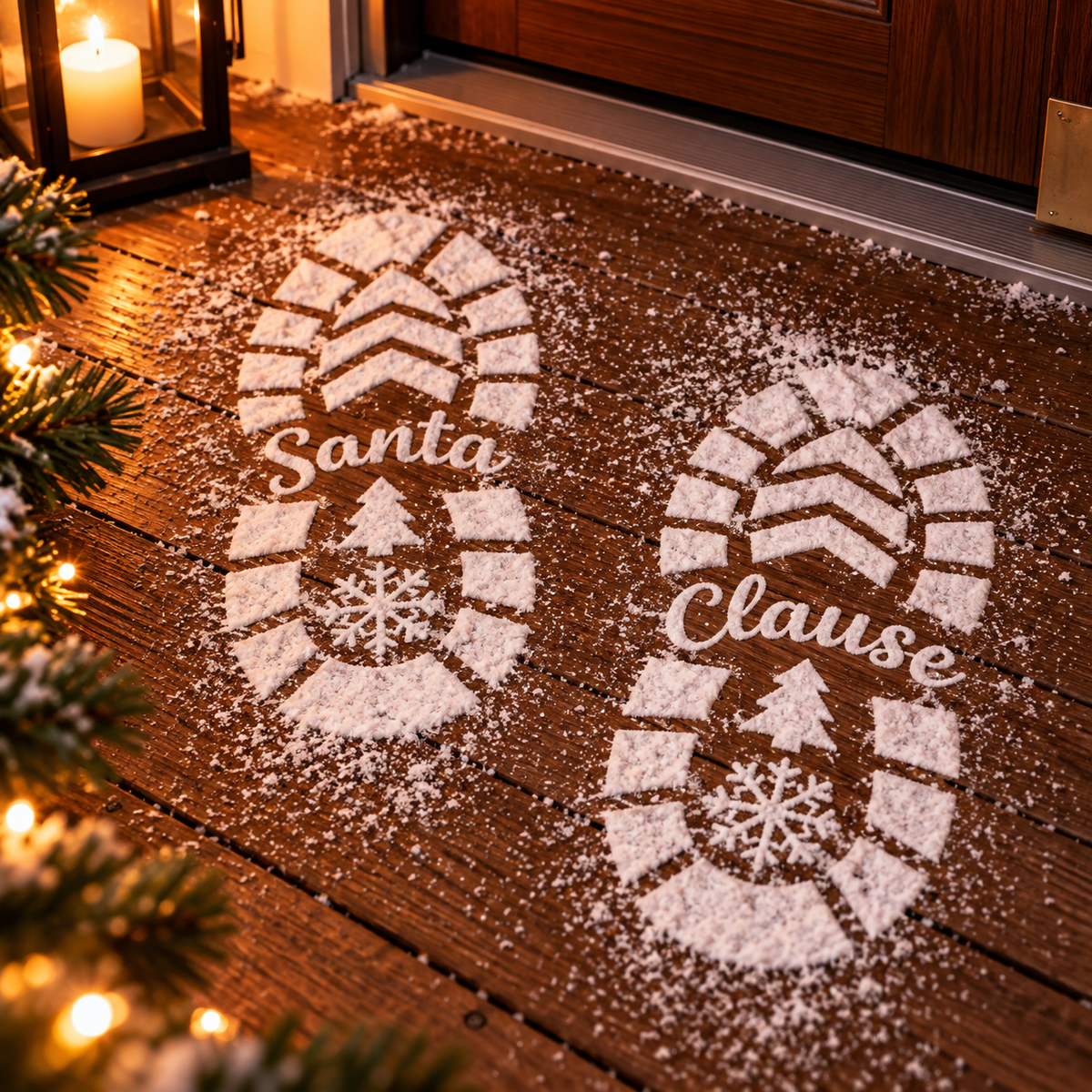 Santa Boot Print Stencil