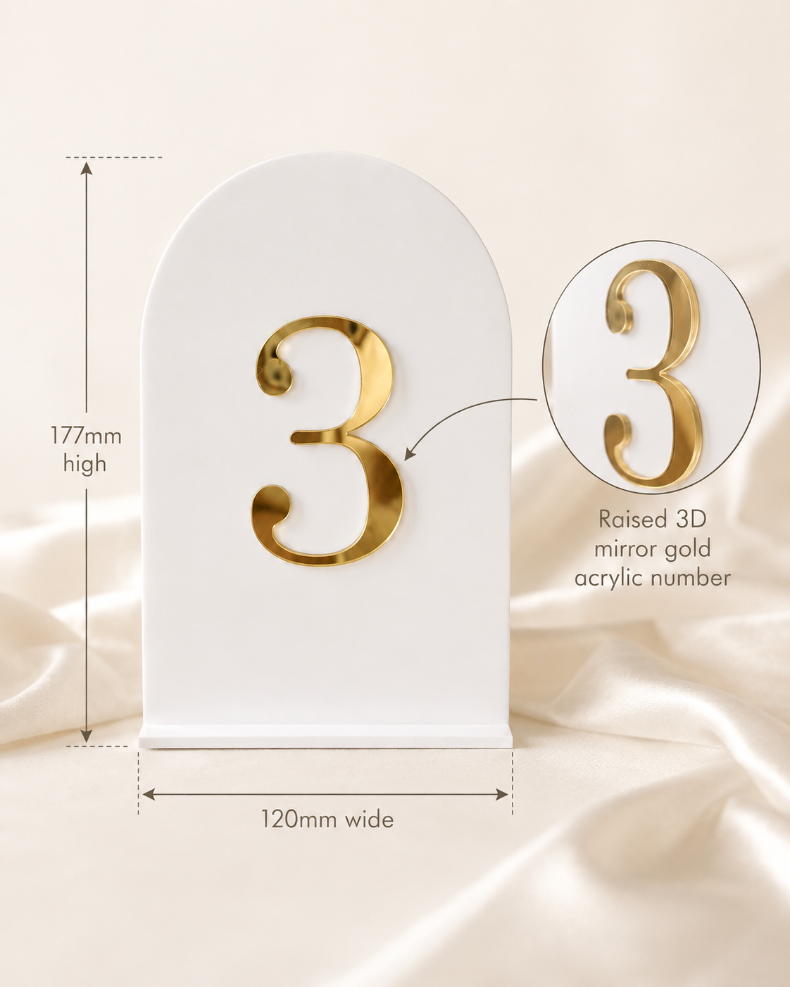 Gold Wedding Table Numbers