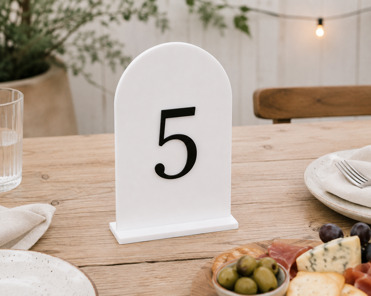 3D Acrylic Table Number Signs