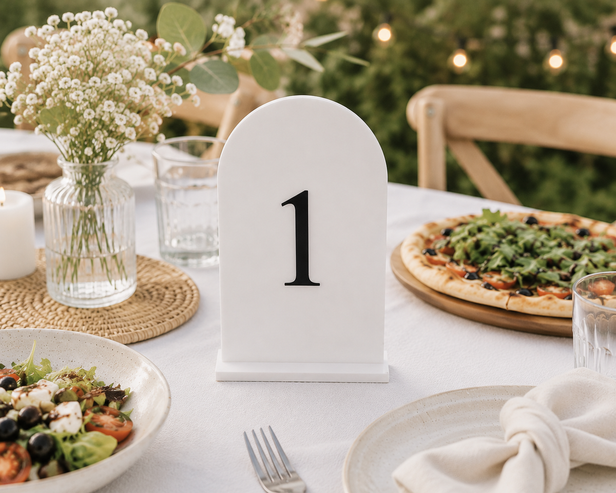 3D Acrylic Table Number Signs