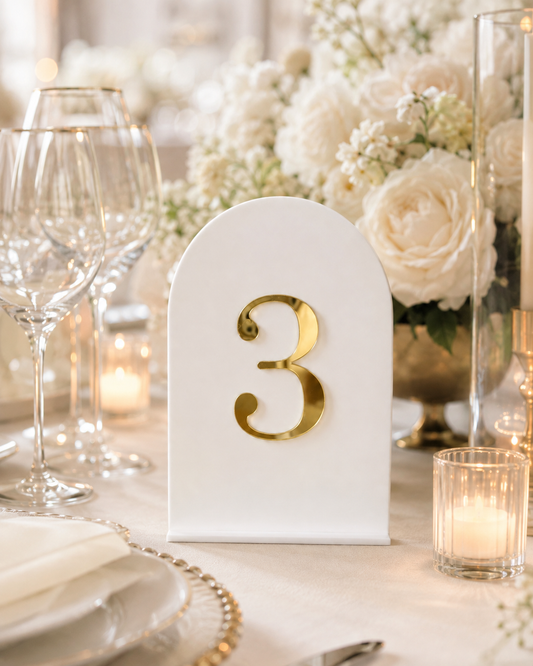 Gold Wedding Table Numbers