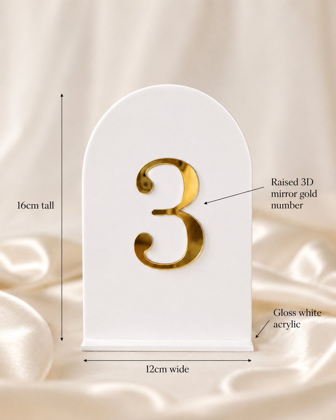 Gold Wedding Table Numbers