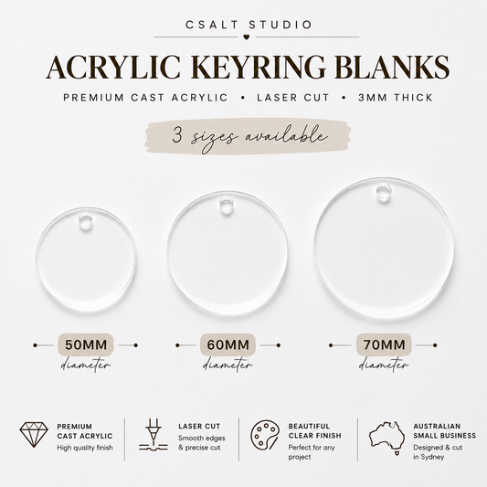 Round Acrylic Keyring Blanks