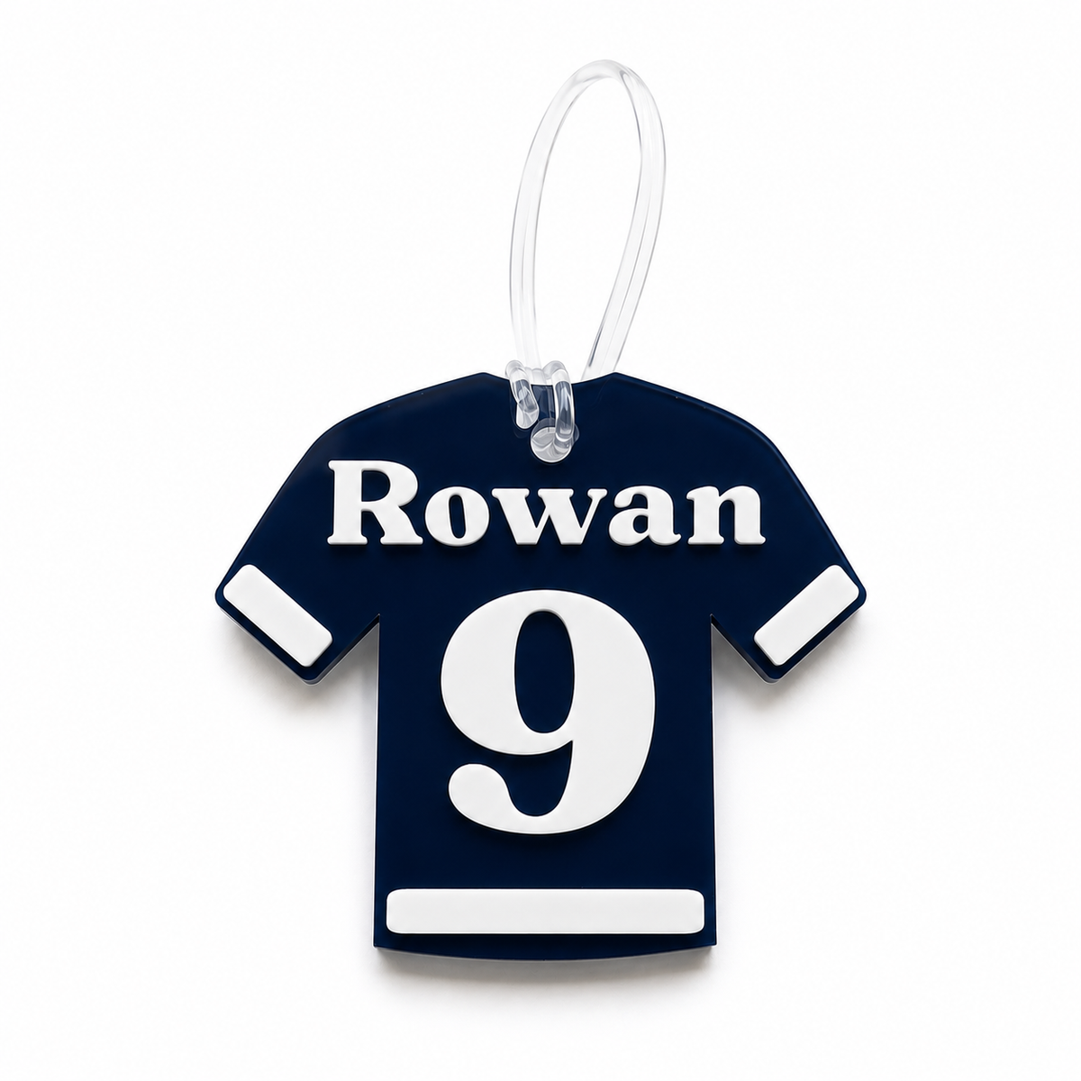 Personalised Sports Jersey Bag Tag