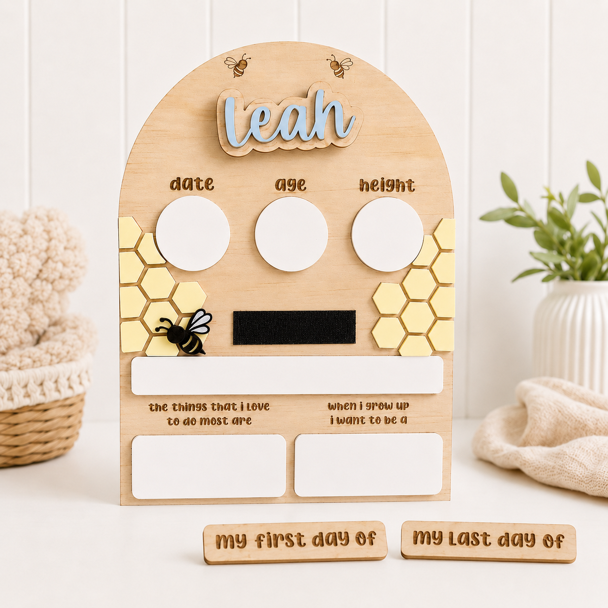 Honeycomb First and Last Day Board