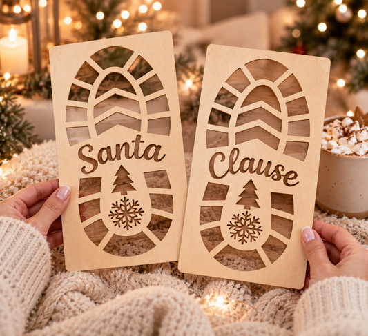 Santa Boot Print Stencil