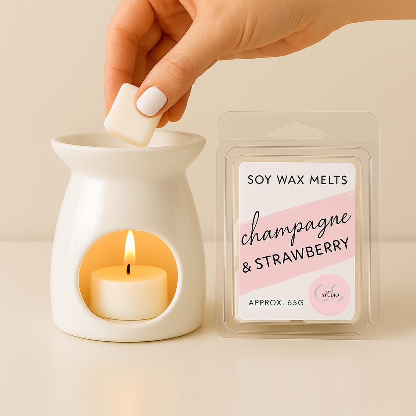 Champagne & Strawberry Wax Melt