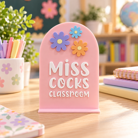 Personalised Teacher Desk Sign