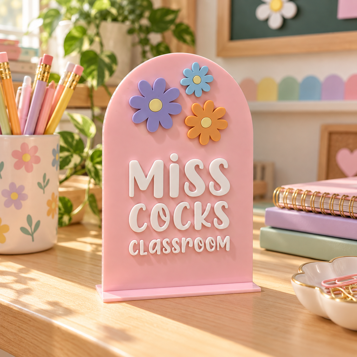 Personalised Teacher Desk Sign