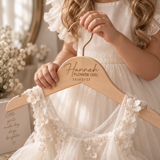 Flower Girl Personalised Coat Hanger
