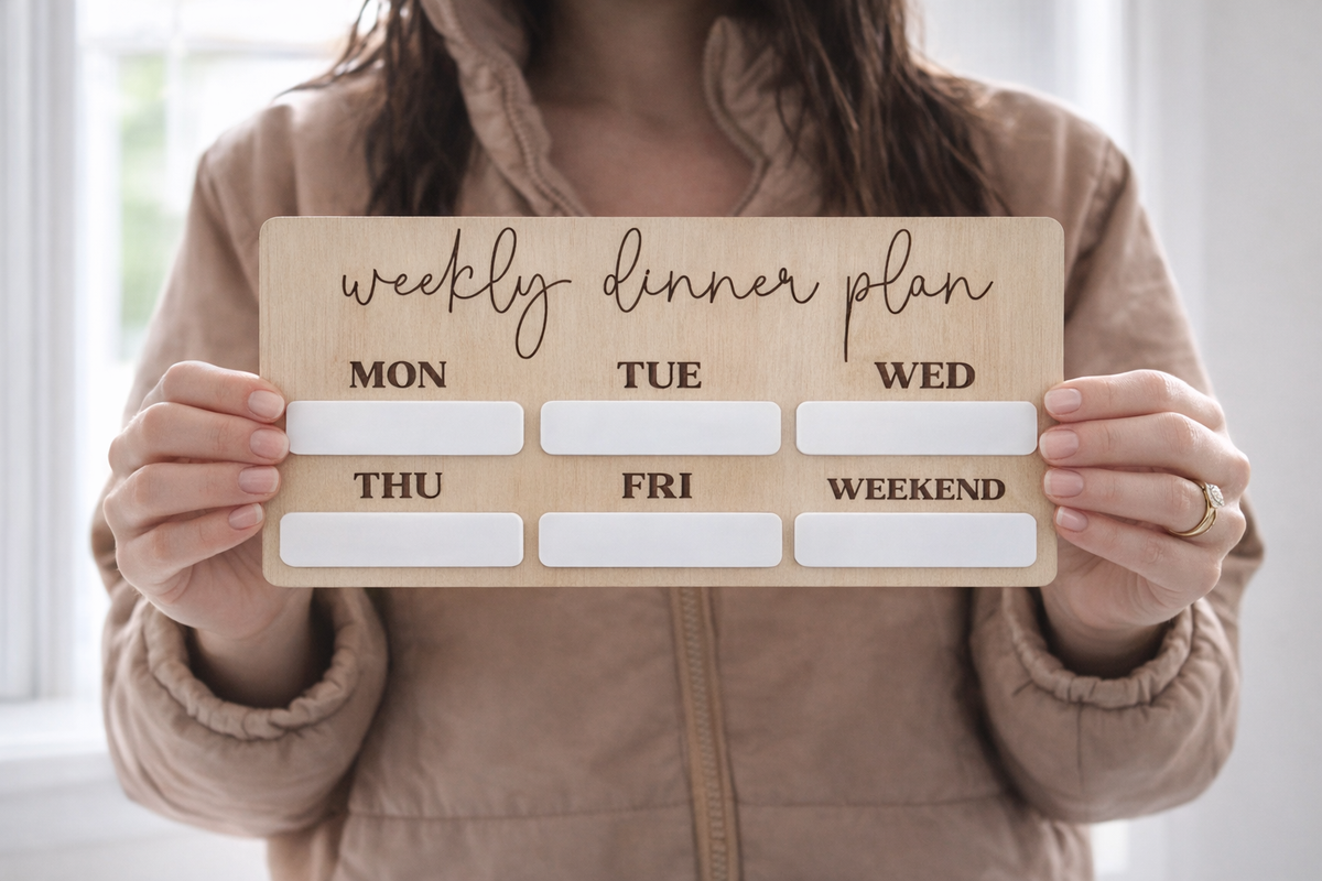 Weekly Dinner Plan Board