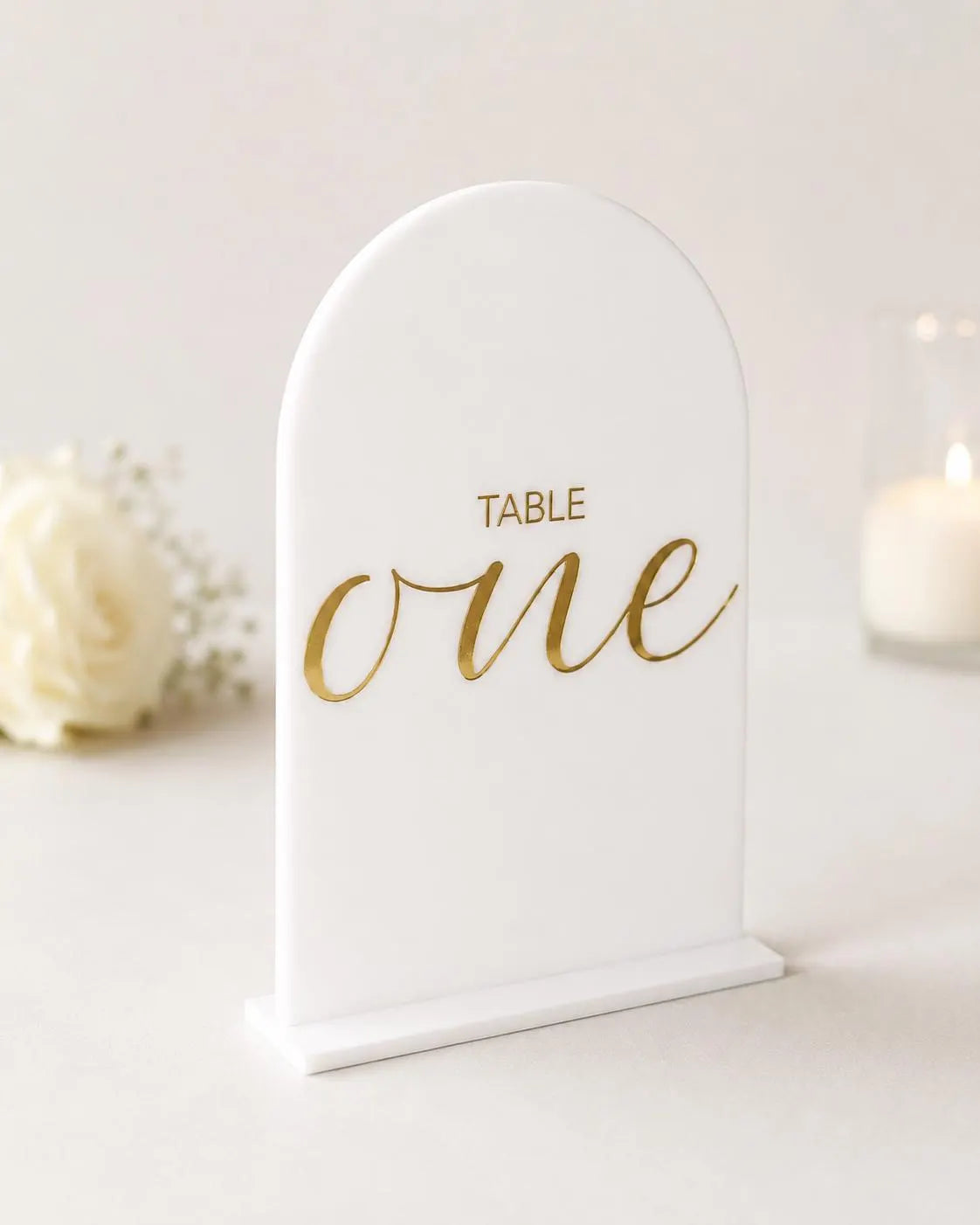 Modern Arch Table Number Signs