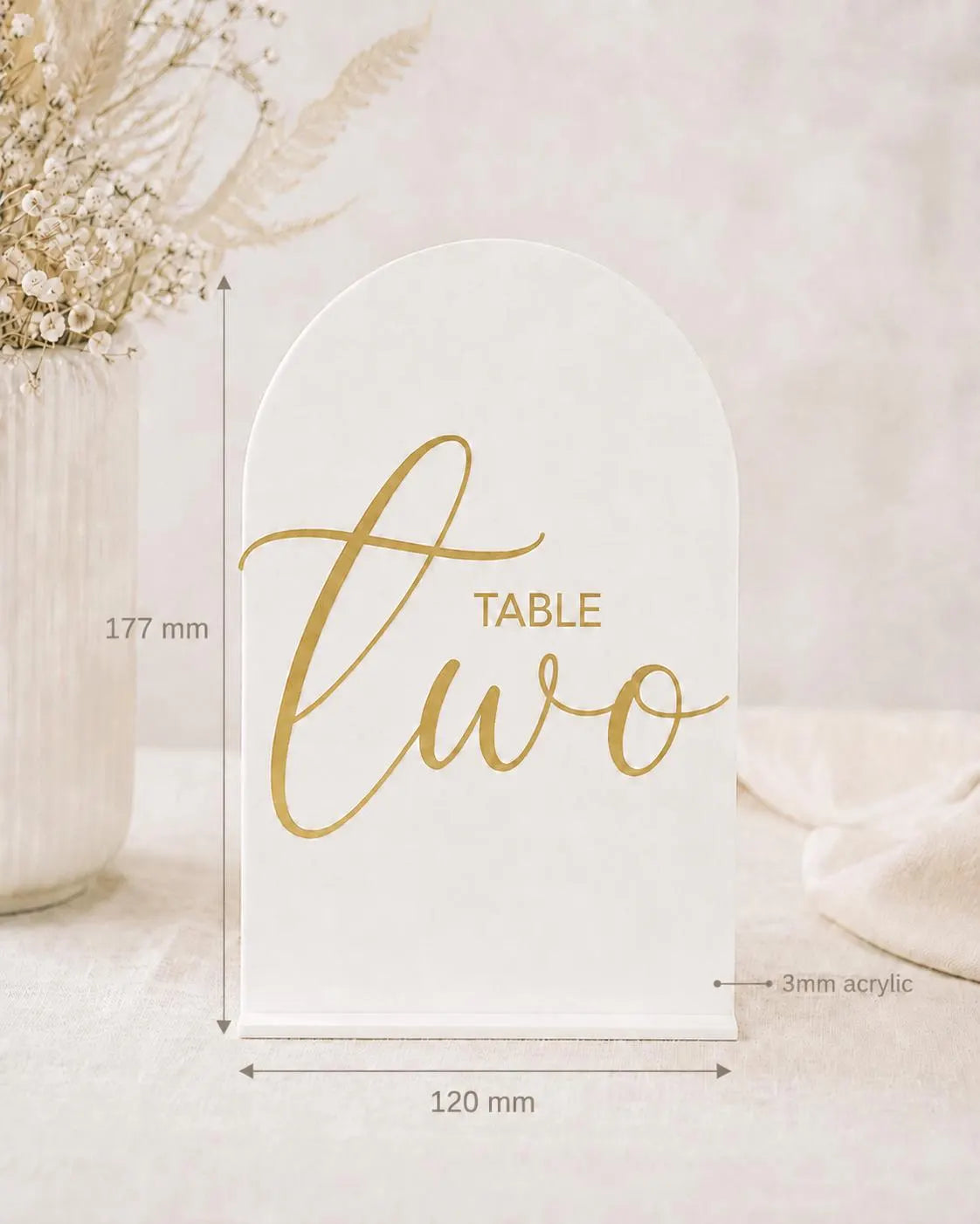 Modern Arch Table Number Signs